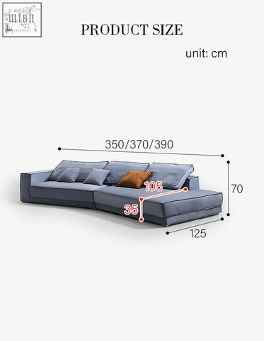 Modern gray suedue grover three seater corner sofa with plush cushions and a chaise lounge for comfy seating