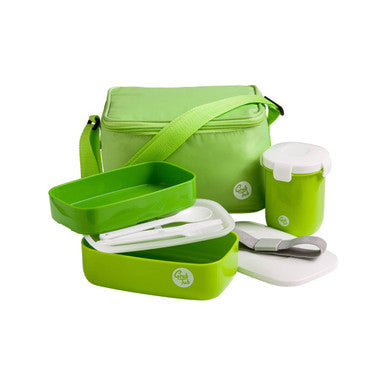 Grub Tub Green Lunch Box Set with Insulated Bag