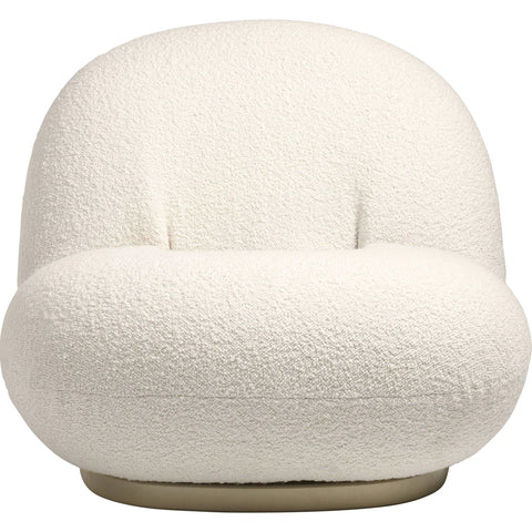 Classic Boucle Pacha Lounge Chair, Gold Base
