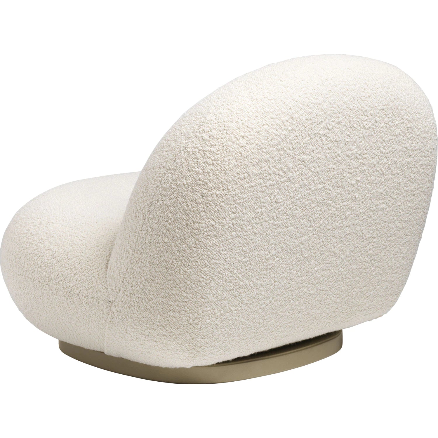 Classic Boucle Pacha Lounge Chair, Gold Base