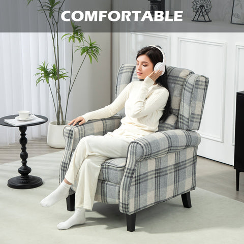 HOMCOM 160\'c2\'b0 Reclining Armchair, with Footrest - Grey