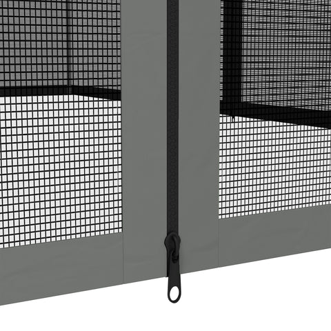 Outsunny 352 x 207cm Universal Replacement Mesh Sidewall Netting for Patio Gazebos and Canopy Tents, (Sidewall Only) Dark Grey