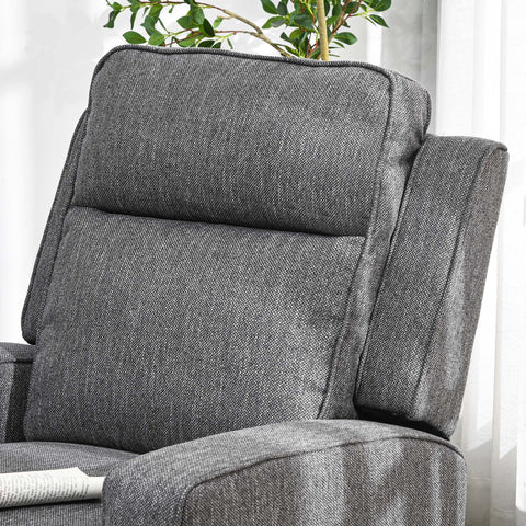 HOMCOM 150\'c2\'b0 Electric Reclining Chair, with USB port and Footrest - Charcoal Grey