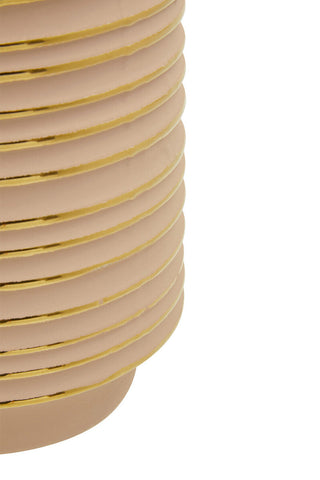 Haldis Large Blush Pink and Gold Ceramic Vase