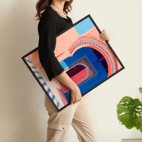 Hallway Wall Decor | Set of 2 Moroccan Inspired Wall art Prints
