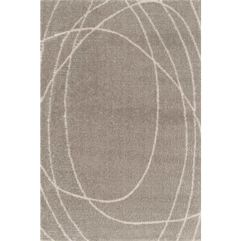 Halo Squiggle Rug – Soft Striped Eco-Friendly Rug - 120X170 cm / Beige - Rugs