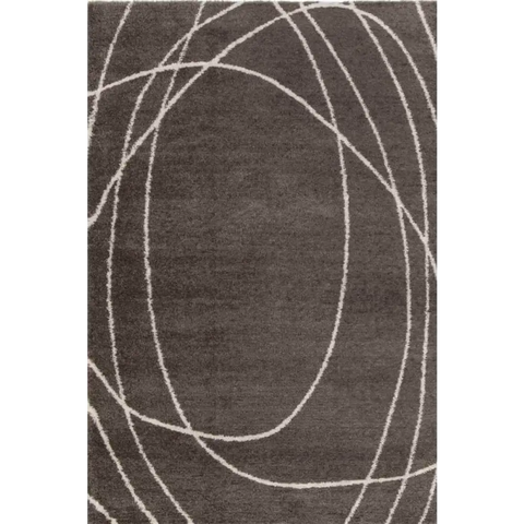 Halo Squiggle Rug – Soft Striped Eco-Friendly Rug - 120X170 cm / Brown - Rugs