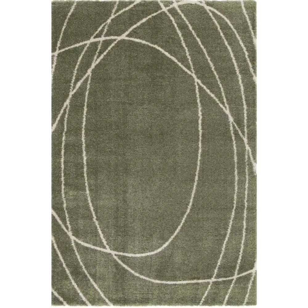 Halo Squiggle Rug – Soft Striped Eco-Friendly Rug - 120X170 cm / Green - Rugs