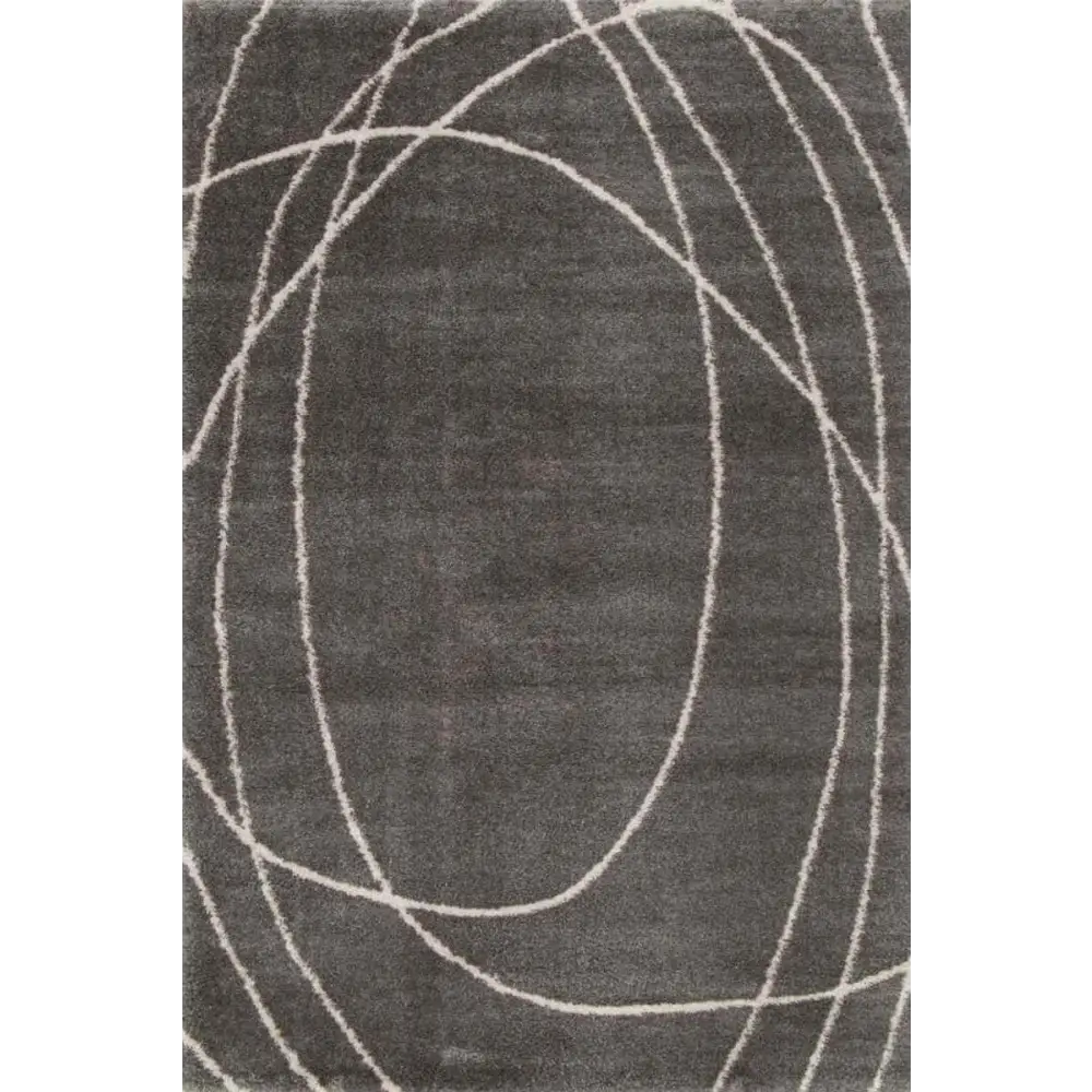 Halo Squiggle Rug – Soft Striped Eco-Friendly Rug - 120X170 cm / Grey - Rugs