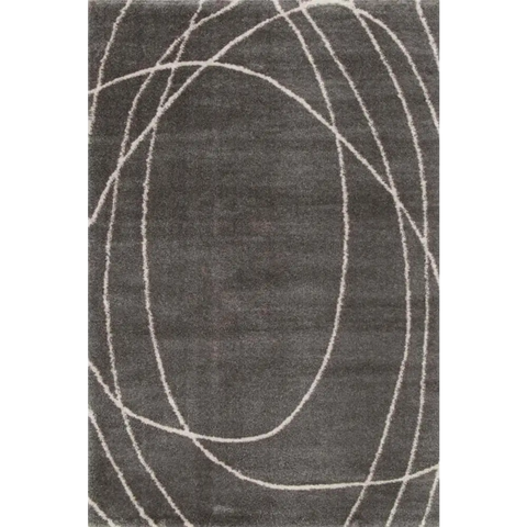 Halo Squiggle Rug – Soft Striped Eco-Friendly Rug - 120X170 cm / Grey - Rugs