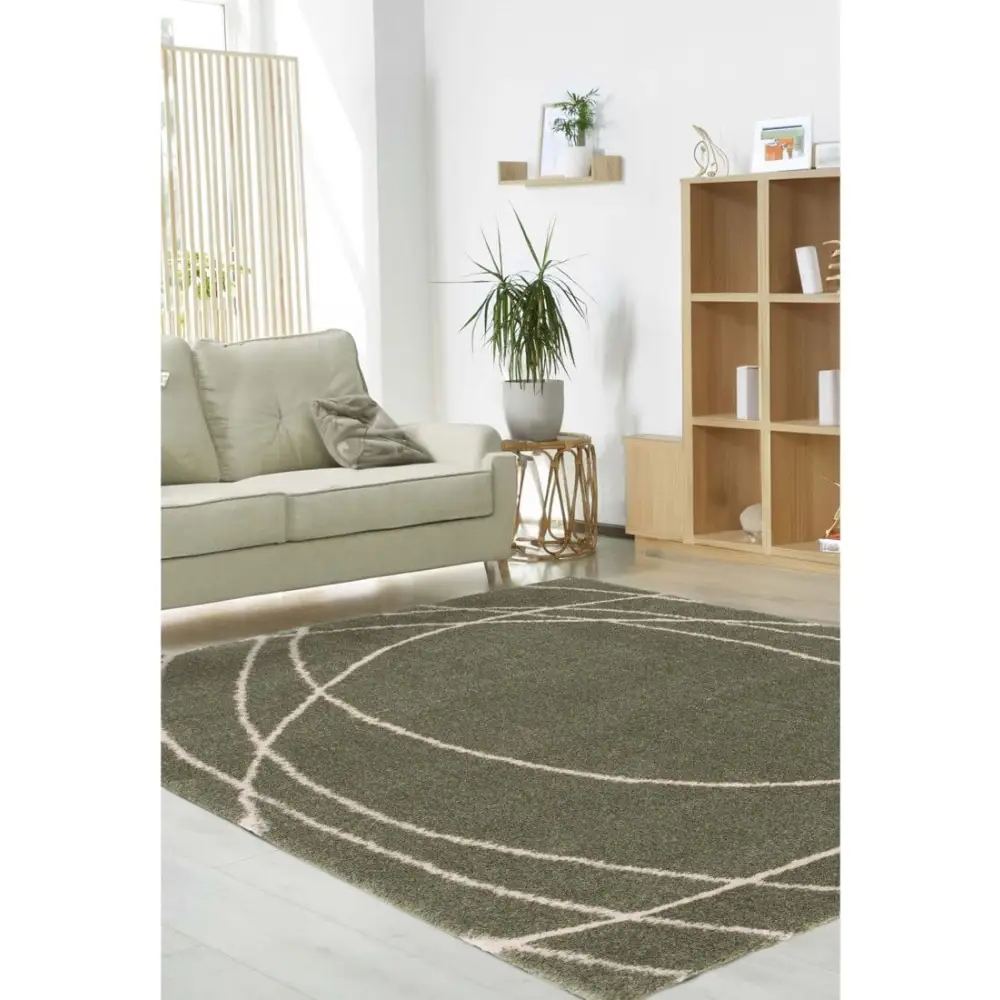 Halo Squiggle Rug – Soft Striped Eco-Friendly Rug - Rugs