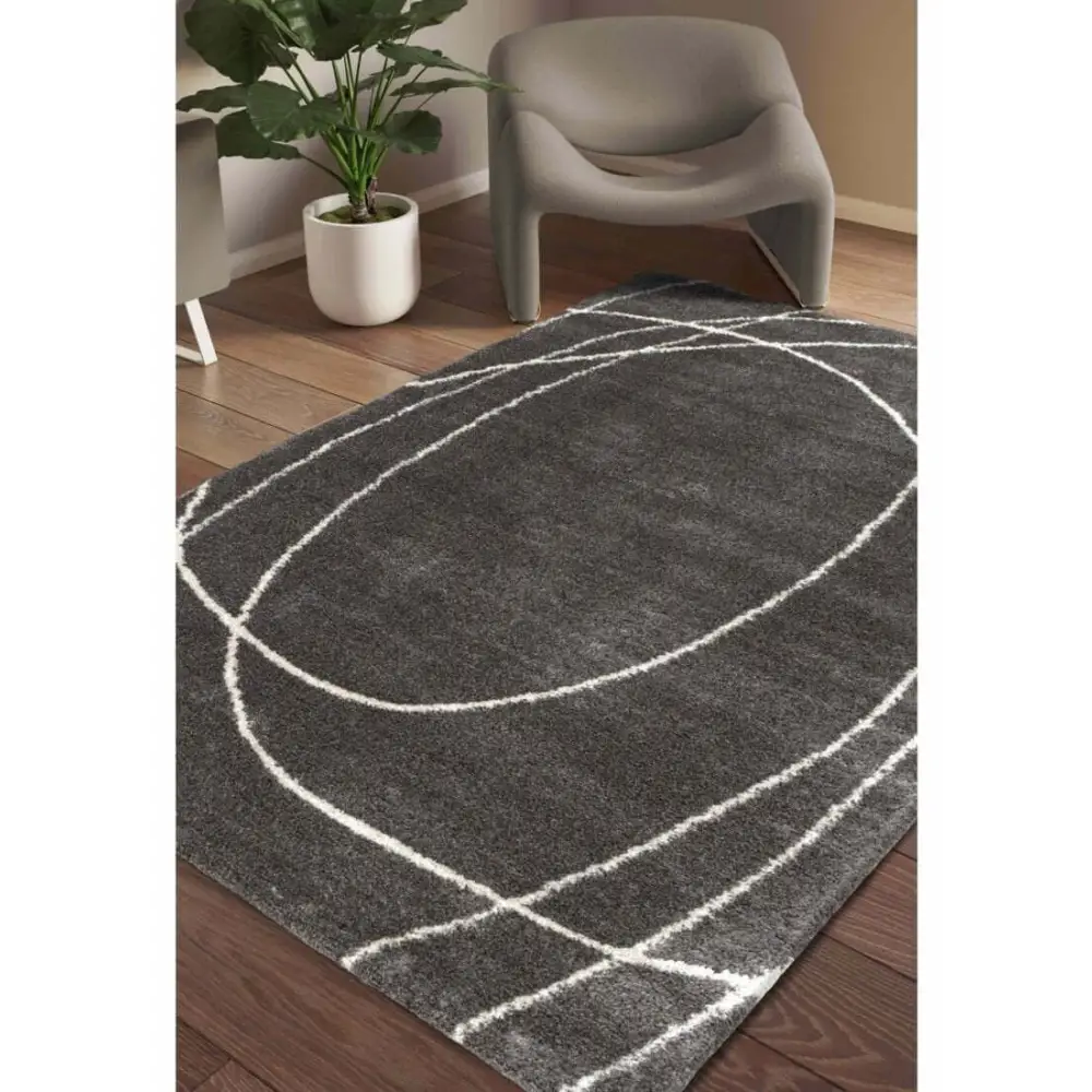Halo Squiggle Rug – Soft Striped Eco-Friendly Rug - Rugs
