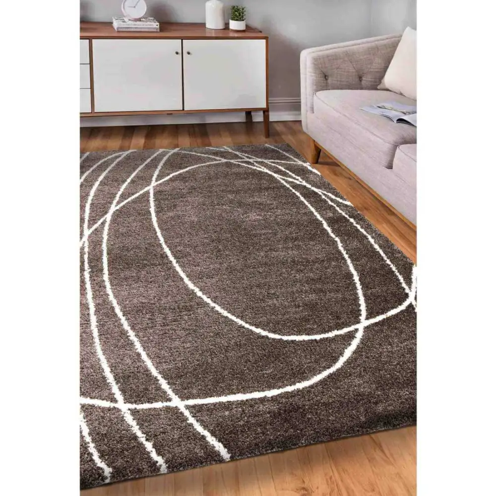 Halo Squiggle Rug – Soft Striped Eco-Friendly Rug - Rugs