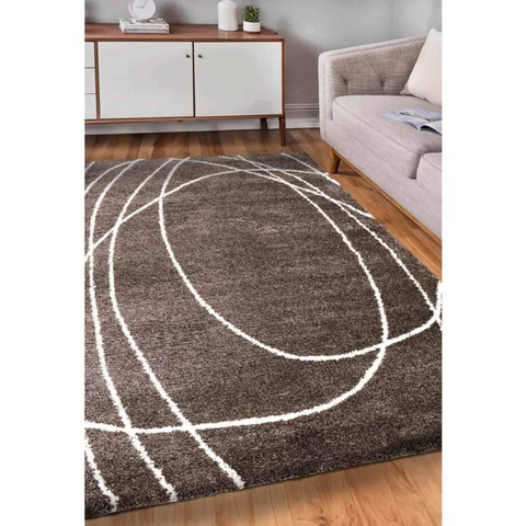 Halo Squiggle Rug – Soft Striped Eco-Friendly Rug - Rugs