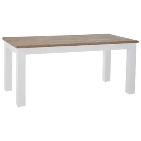 Hampstead Oak Top White Dining Table