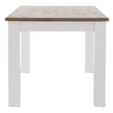 Hampstead Oak Top White Dining Table