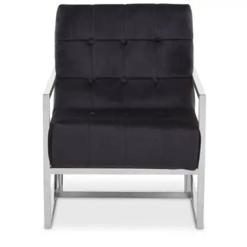 Hana Black Velvet Chair - Arm Chair