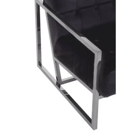 Hana Black Velvet Chair - Arm Chair