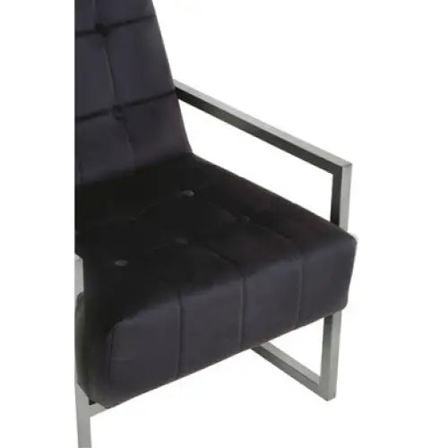 Hana Black Velvet Chair - Arm Chair