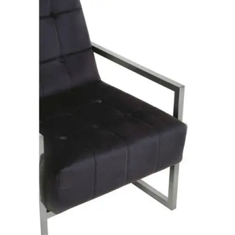 Hana Black Velvet Chair - Arm Chair