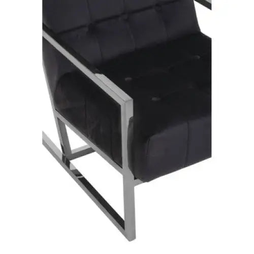 Hana Black Velvet Chair - Arm Chair