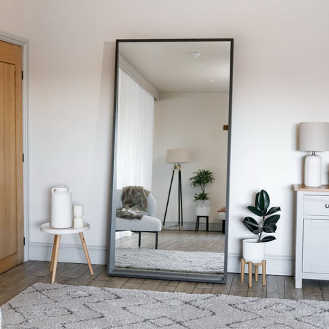 Hanaka - Full Length Black Oak Rectangle Mirror - 200cm x 100cm