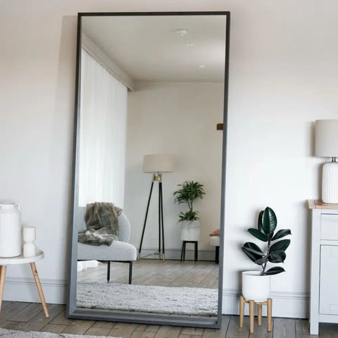 Hanaka - Full Length Black Oak Rectangle Mirror - 200cm x 100cm - Mirror
