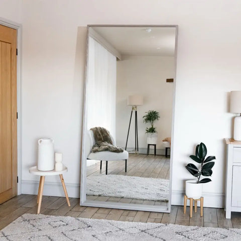 Hanaka - Full Length Grey Oak Rectangle Mirror - 200cm x 100cm - Mirror