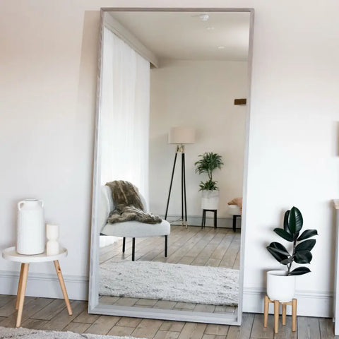 Hanaka - Full Length Grey Oak Rectangle Mirror - 200cm x 100cm - Mirror