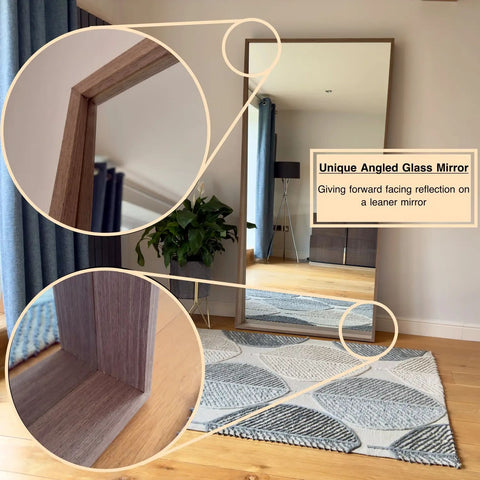 Hanaka - Full Length Grey Oak Rectangle Mirror - 200cm x 100cm