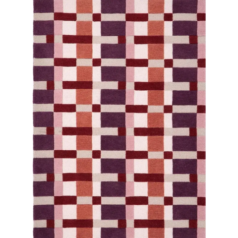 Hand-Carved Wool Geometric Rug – Multicolour - 120X170 cm / Weave - Rugs