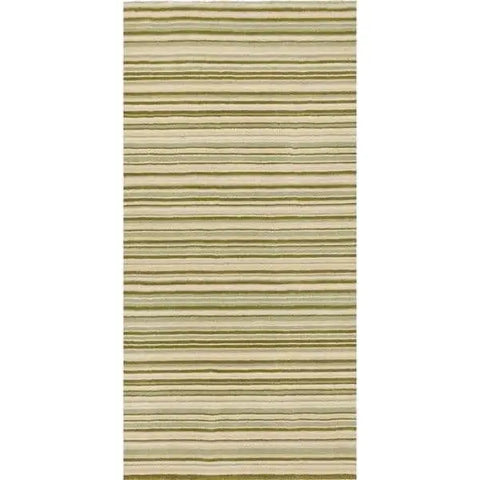 Hand Made Striped Design Rug - 67X200 cm / Green - Rugs