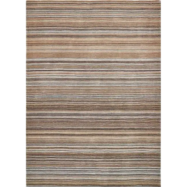 Hand Made Striped Design Rug - 80X150 cm / Beige - Rugs