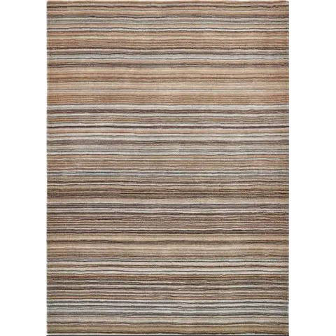 Hand Made Striped Design Rug - 80X150 cm / Beige - Rugs