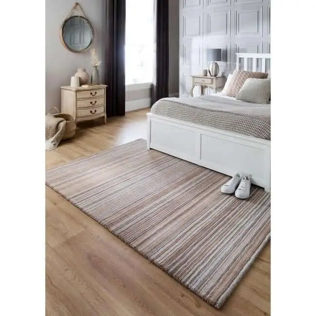 Hand Made Striped Design Rug - Rugs