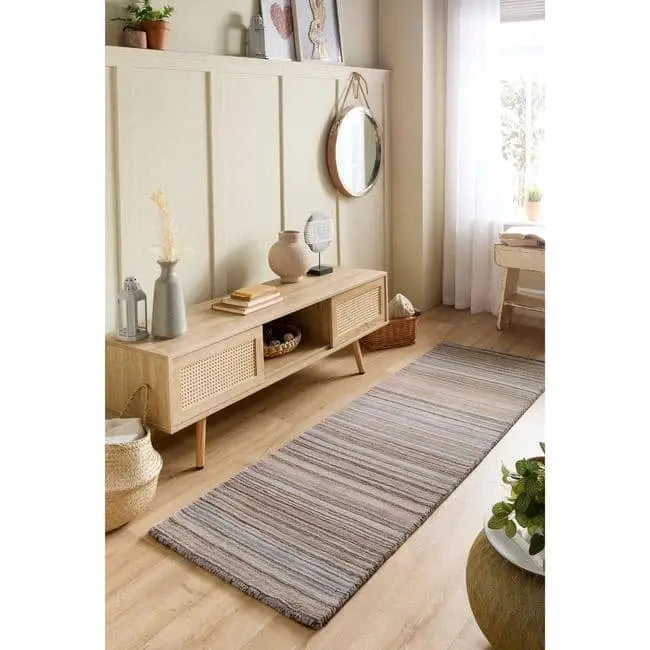 Hand Made Striped Design Rug - Rugs