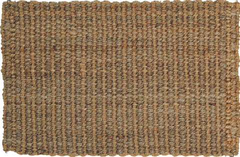 Handmade natural jute rug featuring a textured earthy brown and beige woven natural jute pattern