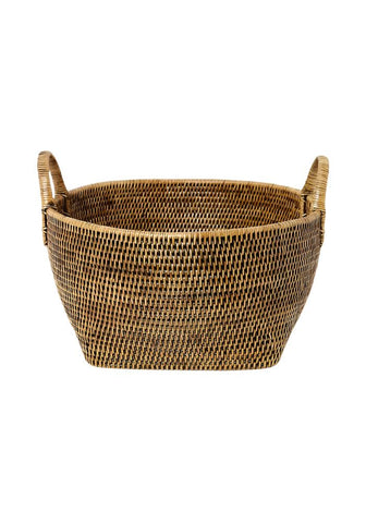 Handy Handwoven Rattan Basket - Brown