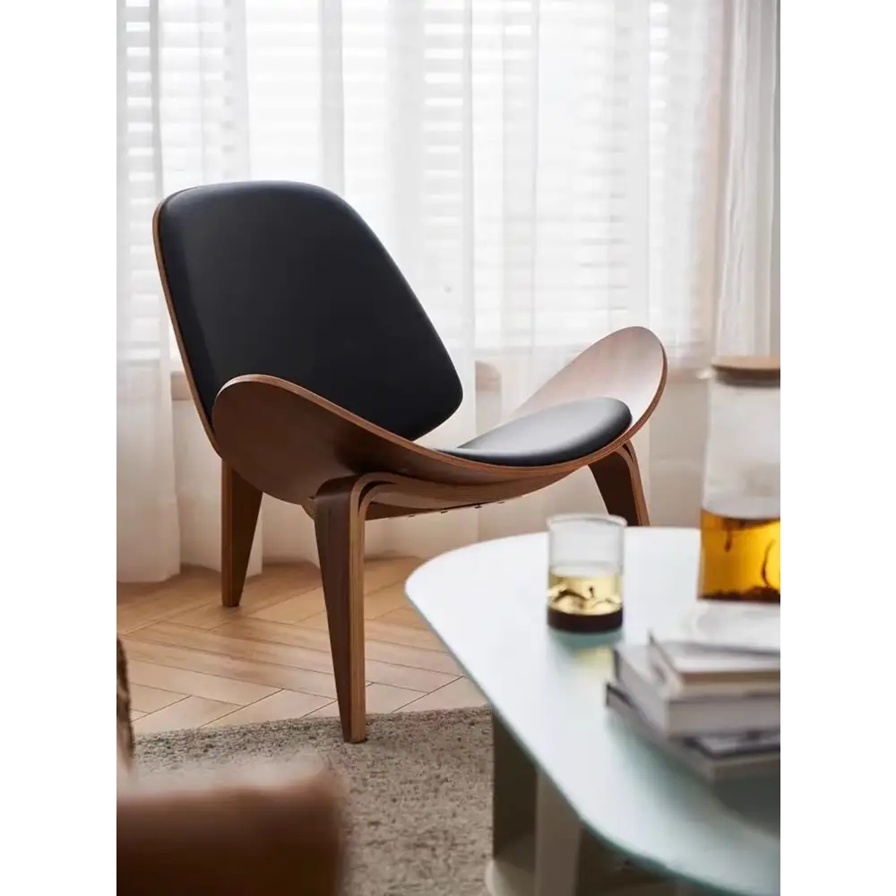 Hans Wegner CH07 Shell Chair Black & Walnut - chair