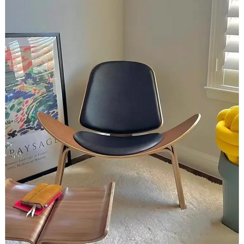 Hans Wegner CH07 Shell Chair Black & Walnut - chair