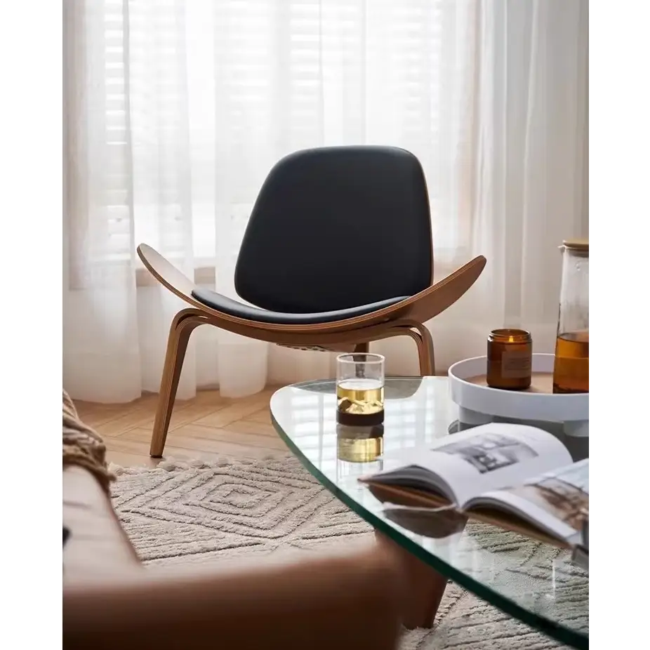 Hans Wegner CH07 Shell Chair Black & Walnut - chair