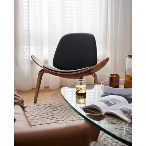 Hans Wegner CH07 Shell Chair Black & Walnut - chair