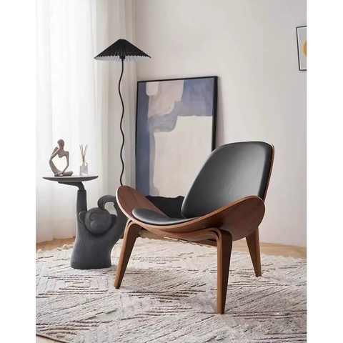 Hans Wegner CH07 Shell Chair Black & Walnut - chair