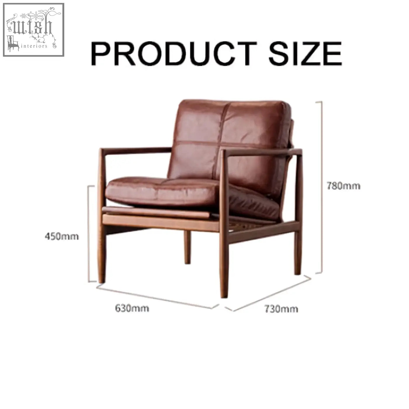 Brown leather hans wegner ch2 armchair with wooden frame and woven seat perfect for stylish seating