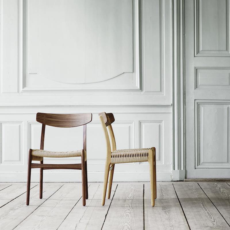Classic Hans W CH01 Rattan Dining Chair, Light Oak