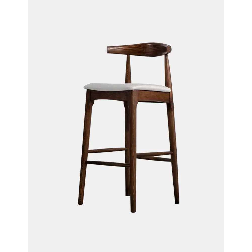 Hans Wegner CH32 Bar Stool, Oak/ Rosewood, Linen｜ DC Concept