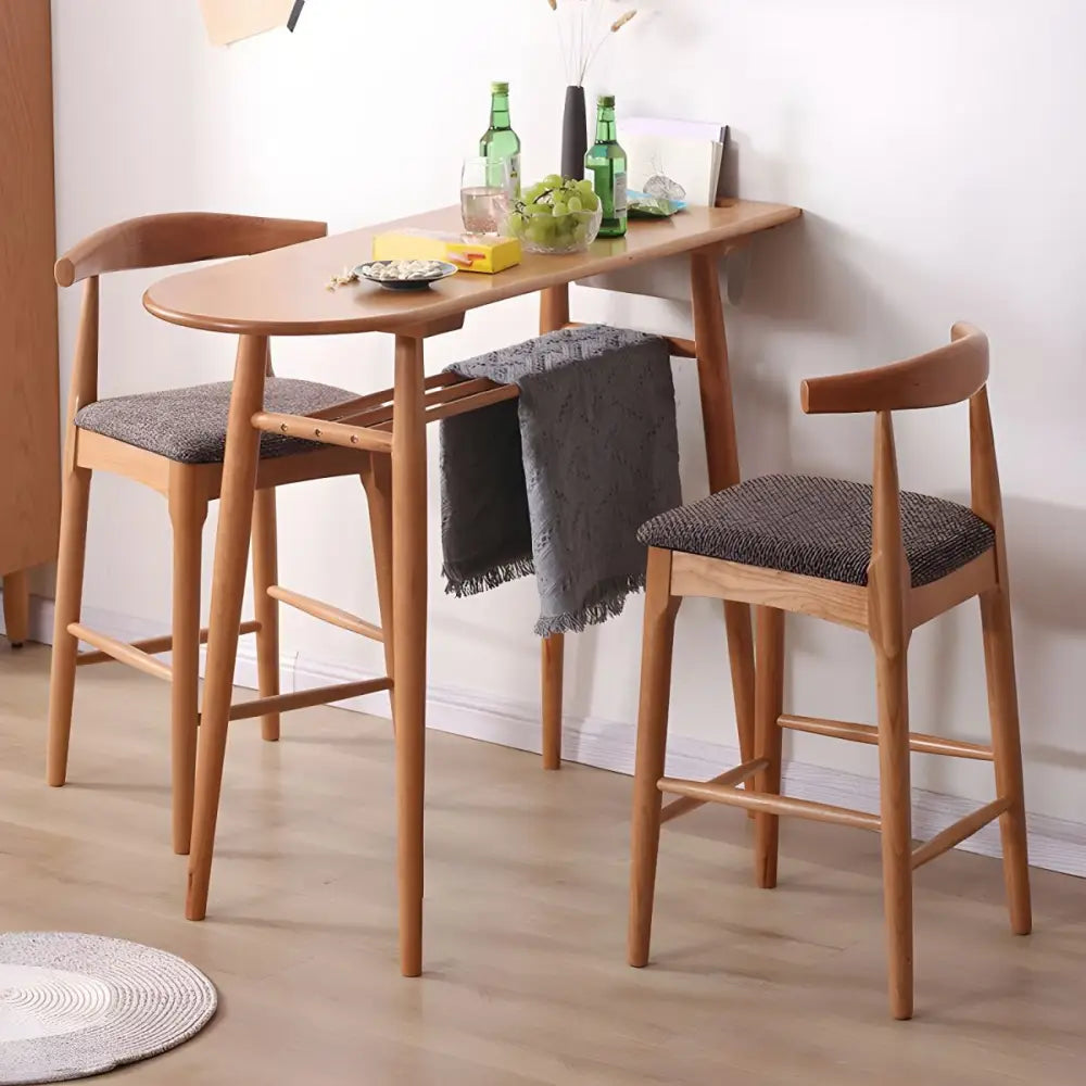 Hans Wegner CH32 Bar Stool Oak/ Rosewood Linen