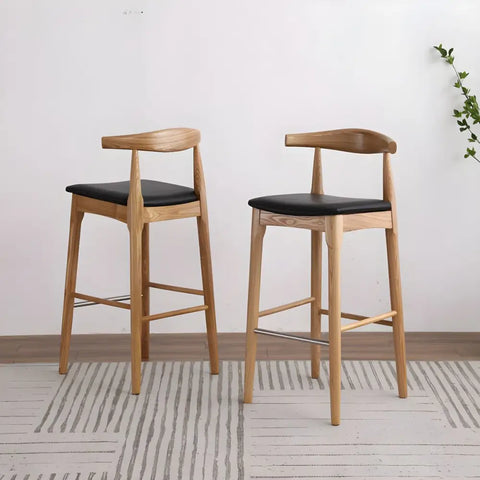 Hans Wegner CH32 Bar Stool Oak/ Rosewood Linen