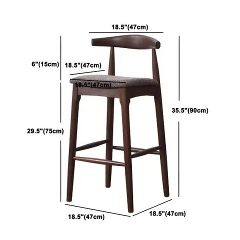 Hans Wegner CH32 Bar Stool Oak/ Rosewood Linen