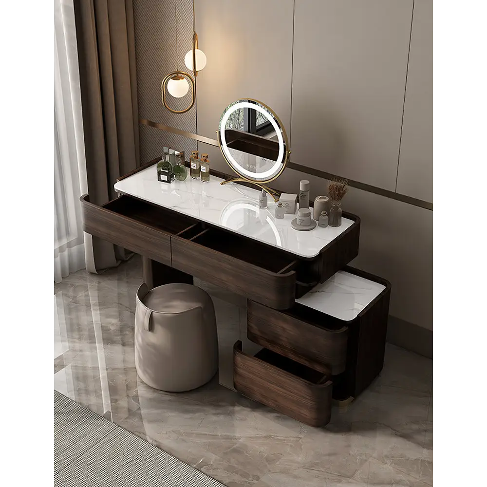 Harding Dressing Table With Mirror Sintered Stone